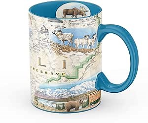 Xplorer Maps Denali National Park Map Ceramic Mug (16oz) – BPA-Free Coffee Cup for Hot & Cold Drinks – Perfect for Office, Home, or Gift