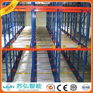 [Hot Item] Industrial Factory Warehouse Cargo Storage Metal Shelving Gravity Roller Pallet Flow Racking