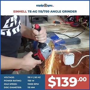 This Einhell Angle Grinder is a high-quality tool for experts with exacting demands, whose strong points are demonstrated to the full on a broad spectrum of cutting, grinding and roughing jobs everywhere in the home, workshop and garage. Thanks to its slim housing and soft grip on both the main handle and additional handle, the angle grinder offers a very high level of user-friendliness. In addition, the additional handle can be secured in three different positions for optimum adaptation to the 
