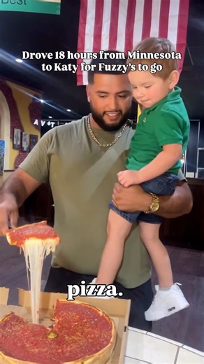 Juan Carlos standing on business with that 18 hour drive to Katy for Fuzzy’s famous deep dish to go 🔥 note: we are carry out and delivery only for now | Fuzzy's Pizza Katy