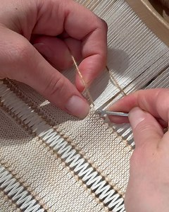 30K views · 6.5K reactions | Trellis hemstitching on a hand-spun natural brown cotton tea towel. . .#handwoven #hemstitching #browncotton #finishingtechniques #handweaversofinstagram | Homestead Fiber Crafts | Facebook