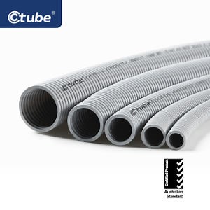 [Hot Item] Outdoor Solar Cable Corrugated PVC Flexible Electric Conduit 20mm 50m Roll