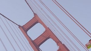 Closeup Tilted View Golden Gate Bridge: vídeo stock (100% livre de direitos) 1101587579 | Shutterstock