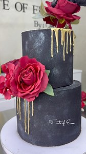487K views · 7K reactions | Welcome to adulting♥️ #debutcake #tieredcake #debut #texturedcake #blackandredcake | Taste of Eros VLOGS | Facebook