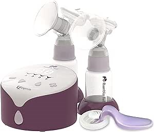 Rumble Tuff EZ Express with Peak Enhanced Waveform Technology | Closed System Electric Breast Pump | Virtual Pumping Support with Lactation Consultant | Portable | Manual Pump | Lightweight | Quiet