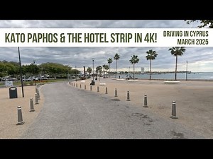 Kato Paphos And The Hotel Strip On A Cloudy Day In 4K
