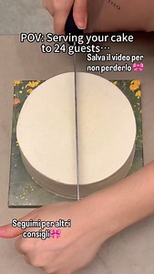 4.4K views · 284 reactions | Salva il video  seguimi per altri consigli  Come tagliare la torta in 24 pezzi #homeinfluencer #tips #tip #consigliutili #metodo | Marzia.romantica.casa | Facebook
