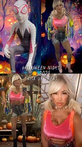 Halloween 2024  #halloween #trickortreat #harleyquinn #gwenstacy #halloweencostume #halloweendecor #birdsofprey #tattoos #momlife #trickortreating #fun | Carmelia Ray | Facebook