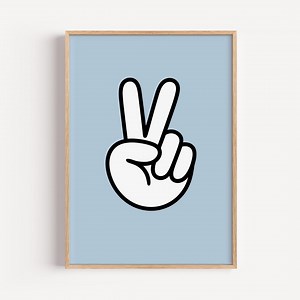 Peace Sign Art Print for Kids Room - Modern Nursery Decor (digital Download) - Etsy