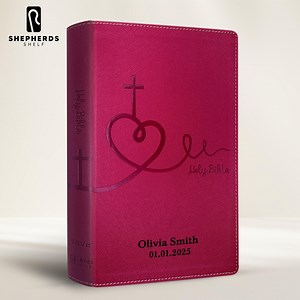 Personalized Faux Leather NIV Kids Bible, Custom Name Date in Black Medium Print Size Thin New International Version Bible Religious Pink - Etsy