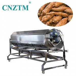 [Hot Item] Rotary Drum Commercial Sweet Potatoes Peeler Brush Roll Washing Peeling Machine