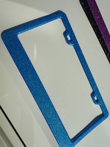 Blue Sparkly Glitter Resin License Plate Frame Set of 2 - Etsy