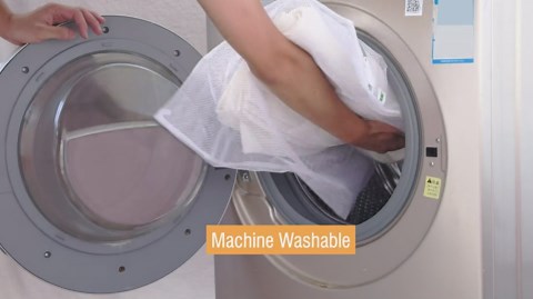 BTTN Stall Fabric Shower Curtain - 54x78 Inch Long Linen Textured Heavy Duty Shower Curtain Set with 10 Plastic Hooks, Narrow Neutral Outdoor Weighted Waterproof Shower Curtains for Bathroom, Fog Blue