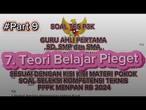 SOAL PPPK GURU 2024 ( SJT ) #part9 #Teoribelajarpieget