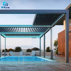 [Hot Item] Aluminium Balcony Outdoor Pergola Retractable Aluminum Motorized Retractable Pergola