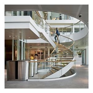 [Hot Item] Light Aluminum and Glass Curved Stairs