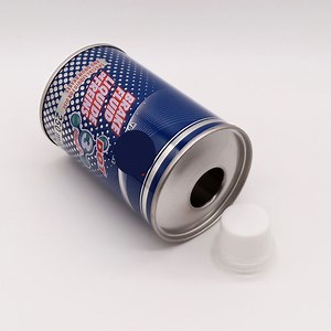 [Hot Item] Wholesale Metal Motor Oil Tin Can Packaging Round Empty Engine Oil Can Brake Fluid Cans Cmyk Lubricants Oil Tin Cans