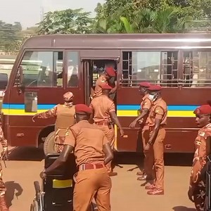 Dr. Kizza Besigye has arrived at Nakawa Magistrate's Court in a wheelchair—unlike Wednesday when he, though frail, walked into the High Court Civil Division. This marks the first time Besigye and his co-accused face treason charges in a civilian court since the Supreme Court stripped the General Court Martial of its powers to try civilians and military personnel in cases with custodial sentences. | Norman Media