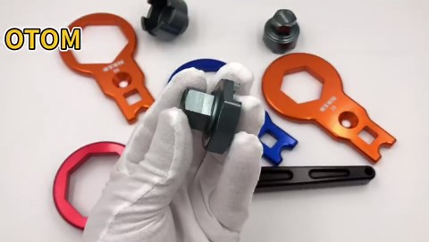 OTOM Motorcycle Shock Absorber 50mm 49mm 35mm Fork Cap Wrench, Front Fork Compression Valve Removal Tool for XC-W/EXC 125/150/250/350/450/500 SX/SXF/XC/XC-F Fork Cap Puller Tools