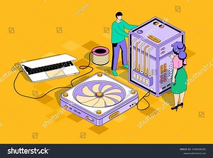 Data Center Concept 3d Isometric Design Stock Illustration 2248446281 | Shutterstock