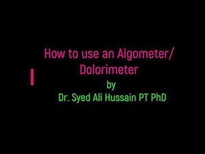 How to use an Algometer or Dolorimeter