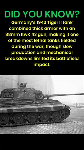 Germany’s Heavy Monster #TigerII #Armor #War