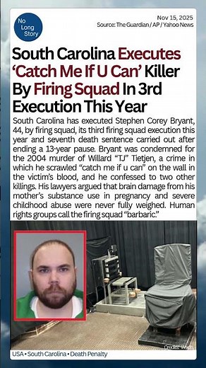 South Carolina Executes ‘Catch Me If U Can’ Killer By Firing Squad In 3rd Execution This Year
