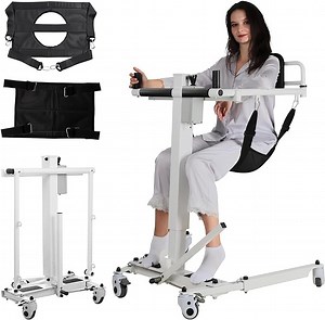 [Hot Item] Portable Hoyer Lift with Commode Toilet Transfer Chair for Handicapped