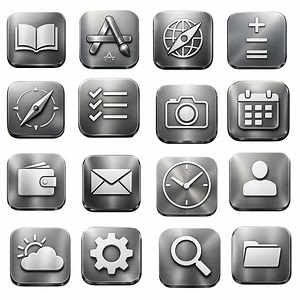 Titanium Silver Ios 18 App Icons, Metallic iPhone Theme - Etsy Australia