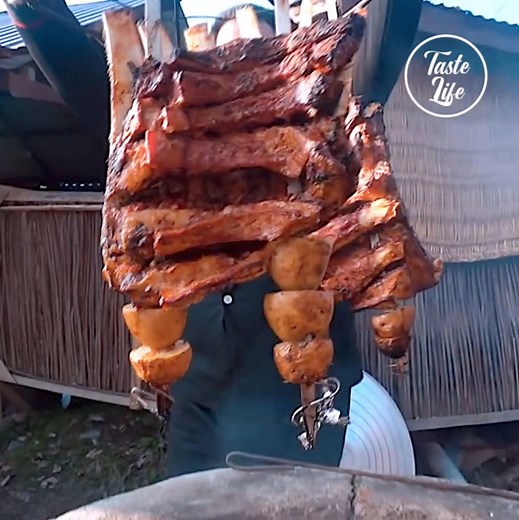 15M views · 10K reactions | Cooking tandoori BBQ beef ribs in Azerbaijan. Credit: WILDERNESS COOKING (youtube.com/channel/UCj4KP216972cPp2w_BAHy8g) | Taste Life | Facebook