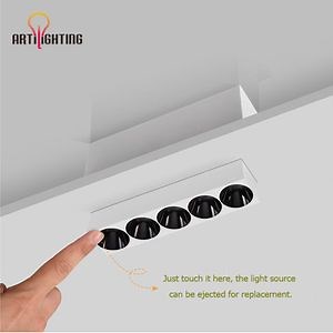 [Hot Item] New Trimless Aluminum Fixture 3030 6W 10W Rectangle Grill Indoor Downlights Linear Light for LED Retrofit Lighting