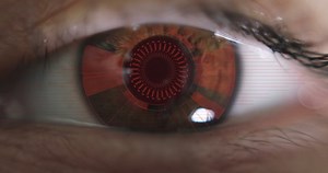 Macro Eye Red Laser Scanner Technology 库存影片视频（100% 免版税）1030504565 | Shutterstock