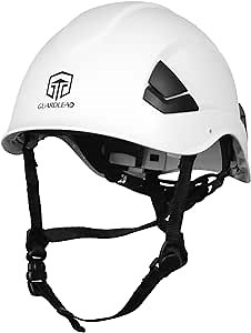 OSHA Approved Safety Hard Hat with Chin Strap for Men & Women - Vented Construction Hardhat, ANSI Z89.1-2014 Certified (White)