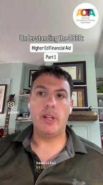 AOTA Federal Lobbyist Abe Saffer breaks down #highereducation financial aid changes in H.R. 1. #OT