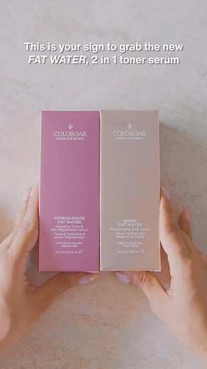100K views · 127 reactions | Unleash the magic of berries & pomegranate with Colorbar’s Fat Water ✨. Erase fine lines, shrink pores, and bid farewell to dark spots. Dive into hydration for plump, glowing skin with our lightweight gel duo . #lovecolorbar #magical #beauty #explore #colorbarcosmetics #viral #reels #skincare #healthyskin #glowingskin #makeuptransformation #colorbar #birthday #birthdaymonth #launch #fatwater #newproduct | Colorbar | Facebook