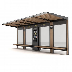 [Hot Item] Cas de refuge de bus intelligent en aluminium de la ville intelligente de Singapour