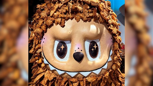 This sculpture is a seven foot tall, 300 pound Labubu made completely out of bread (and no it's not AI!) | South Bend Tribune