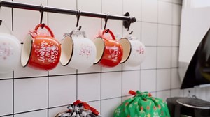 Sawysine Christmas Coffee Mugs Set of 6, 12 oz Ceramic Mug Gift Holiday Hot Cocoa for Family Mom Woman Friend Farmhouse (Classic Style)