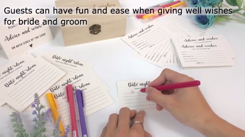 Advice And Wishes For The Mr And Mrs - Wedding Advice Cards For Bridal Shower Decorations, Hilarious Bridal Shower Games, Advice For The Groom And Bride Box, Wedding Games For Reception