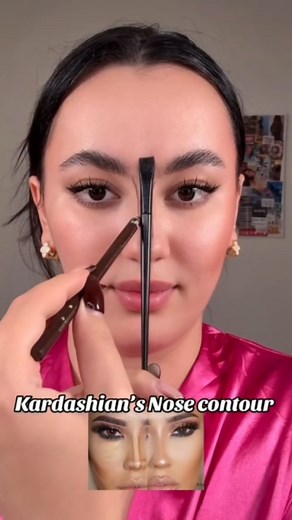 I tried Kardashian 's nose contour Kardashian nose contour hack, sharp nose hack, nose contouring hack, simple contouring hack, nose contouring hack, simple and easy hack | Deesu forever