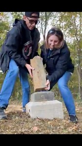 Using Spirit Talker while fixing a headstone during our last live! | The Paranormal Couple