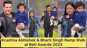 77K views · 1.3K reactions | Comedian Krushna Abhishek & Bharti Singh with Kid Ramp Walk at Beti Awards 2023 | Varinder Chawla | Facebook