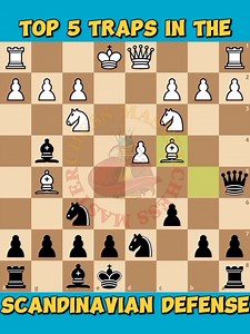 16K views · 215 reactions | Top 5 Traps in the Scandinavian Defense ♟️略 #chessmaster | Chess Master | Facebook