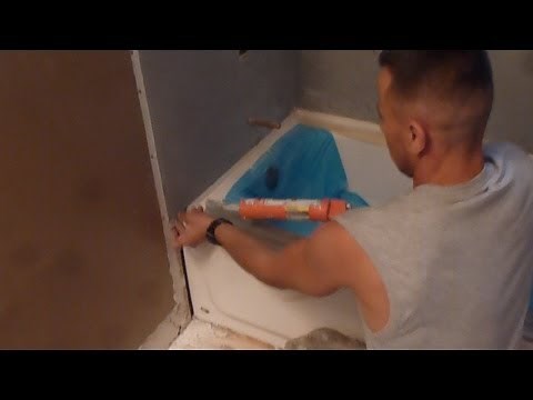 Tile backer board installation - 60" bathtub surround walls for Tile installation Part"1"