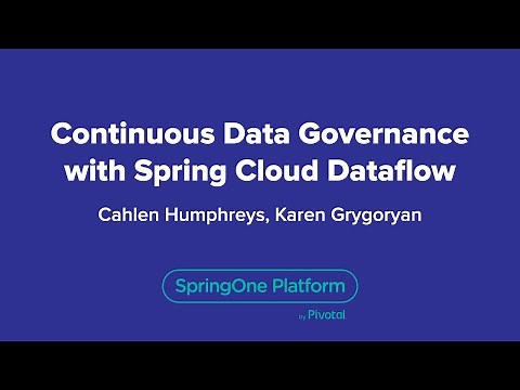 Continuous Data Governance with Spring Cloud Data Flow
