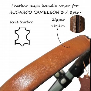 Bugaboo Cameleon Stroller Version V3 /v3 Plus Leather Push Handle Cover Real Leather Zipper Version - Etsy