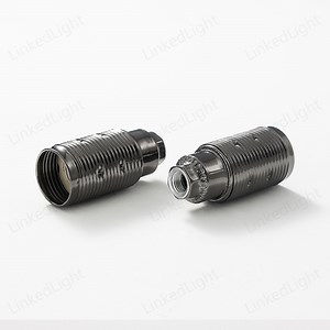 [Hot Item] Pearl Black E14 Edison Screw Metal Bulb Socket Lampholder