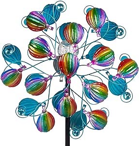 Wind Spinners Outdoor Hot Air Balloon Wind Spinner Garden Windmills for Yard Patio Lawn Decor