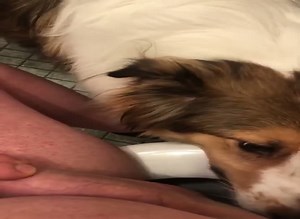 My dog loves me so much