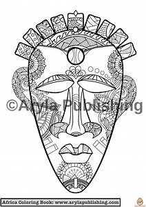 Africa Mask Coloring Page Printable Colouring Page Adult Color Sheet Instant Download - Etsy UK